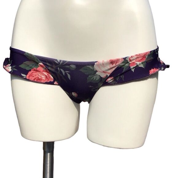 Wildfox Purple Ruffle Bikini Bottom New Size Small - Picture 1 of 7